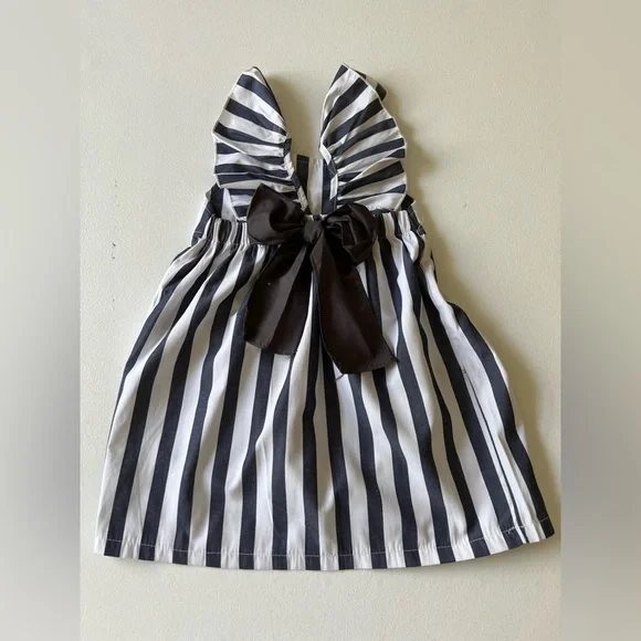 Rory Chen Striped Ruffle Strap Dress Size 3  NWOT - Picture 2 of 6